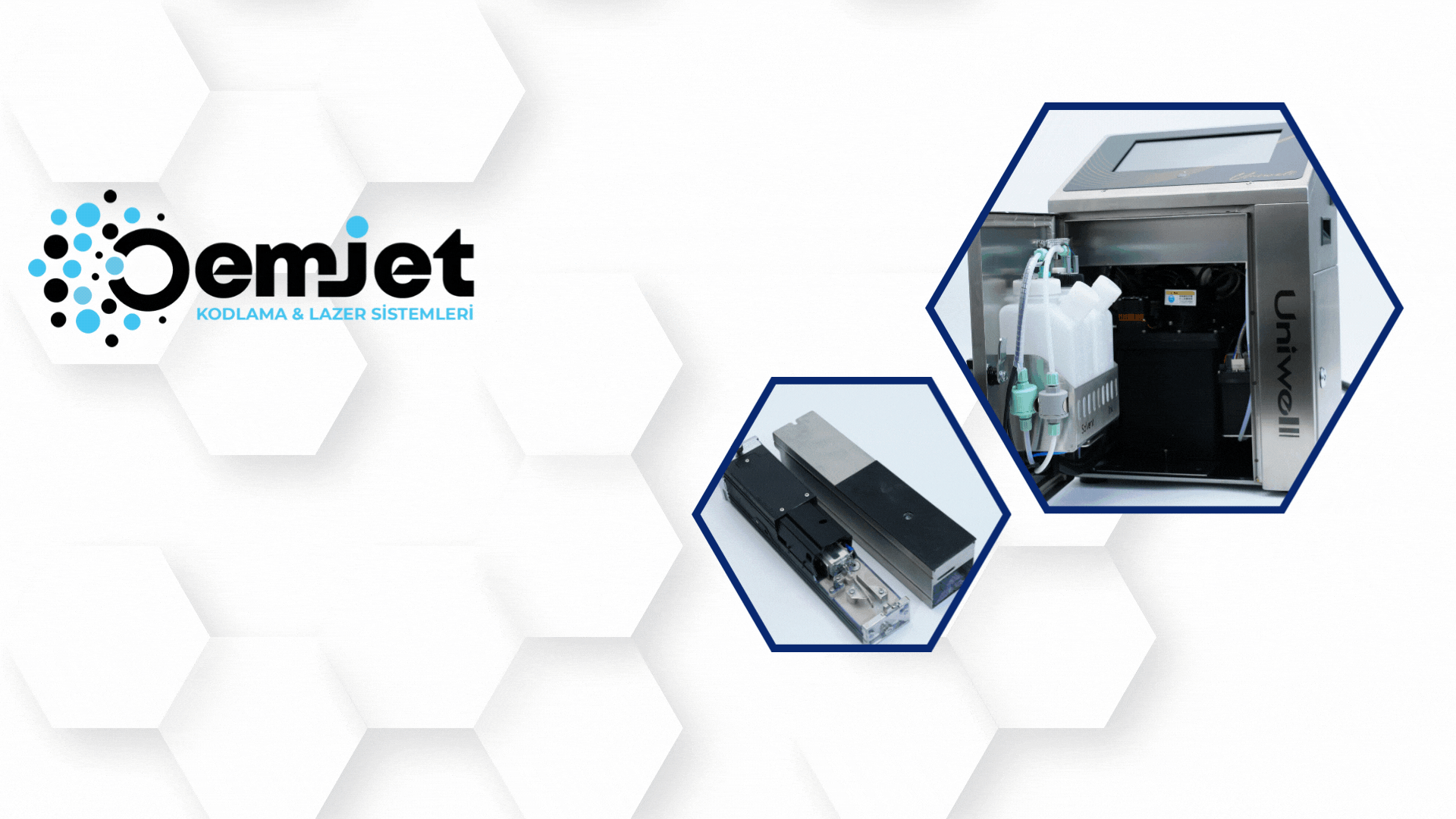 beyaz lacivert modern E-Ticaret Hizmet Sunumu